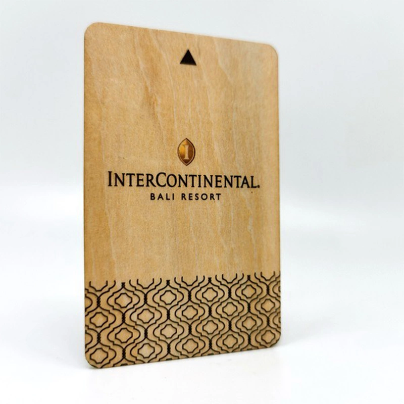 Eco-Friendly Standard Recyclable NFC Business Wood Carving Hotel Locking RFID Smart Card