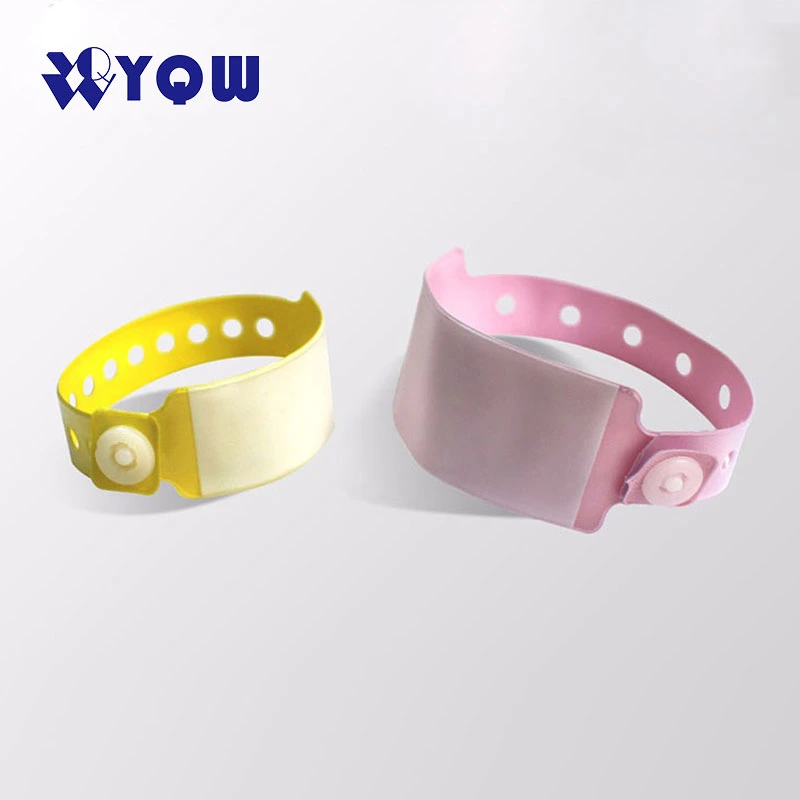 Patient ID Bracelet One Time Use Disposable RFID Plastic Soft PVC Wristband for Hospital